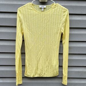Cos | Yellow Long Sleeve Blouse size Extra Small